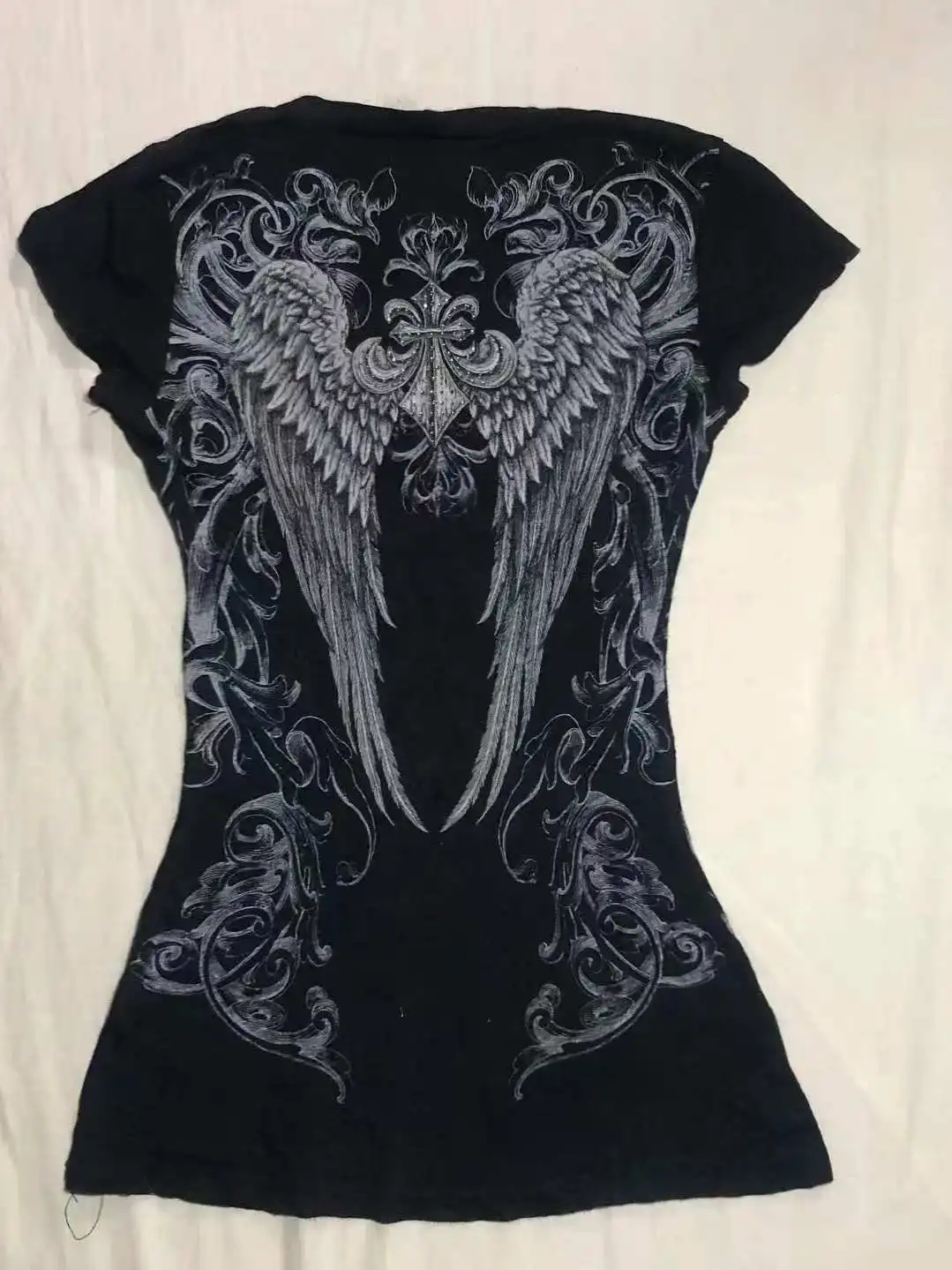 Amerykańskie crop topy Y2K, punkowe koszulki z grafiką, streetwearowe ubrania w stylu hot girl z lat 2000, słodkie, dopasowane t-shirty, damskie topy Harajuku, gotyckie koszulki, emo