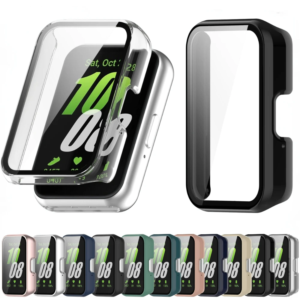 

PC Tempered Glass Case For Samsung Galaxy Fit 3 All-around Anti-scratch Frame Screen Protective Bumper for Galaxy Fit 3 Cover