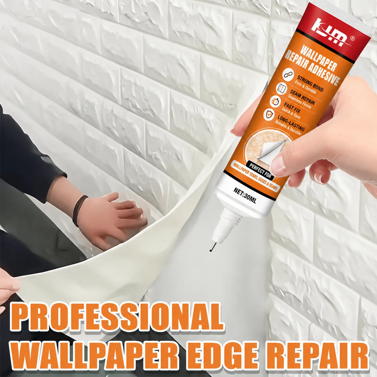 Wallpaper Repair Glue Clear Adhesive Paste For Curled Edges Cracks Bubbling Peeling Strong Bond No Rebound Fix Kit