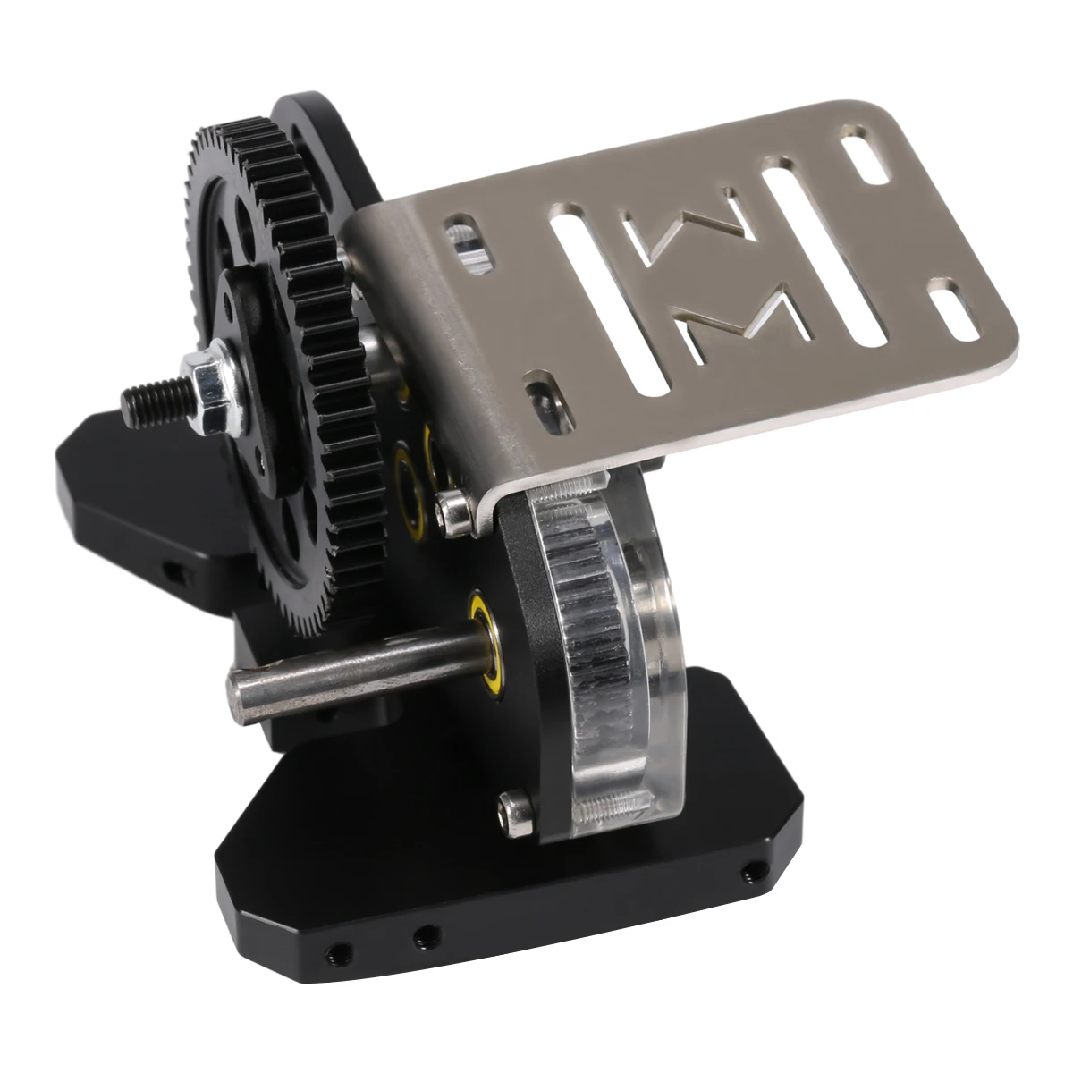 Bandeja de accesorios de aluminio CNC, soporte ESC de batería electrónica para transmisión baja 1/10 RC Crawler Comp construye actualización de chasis LCG