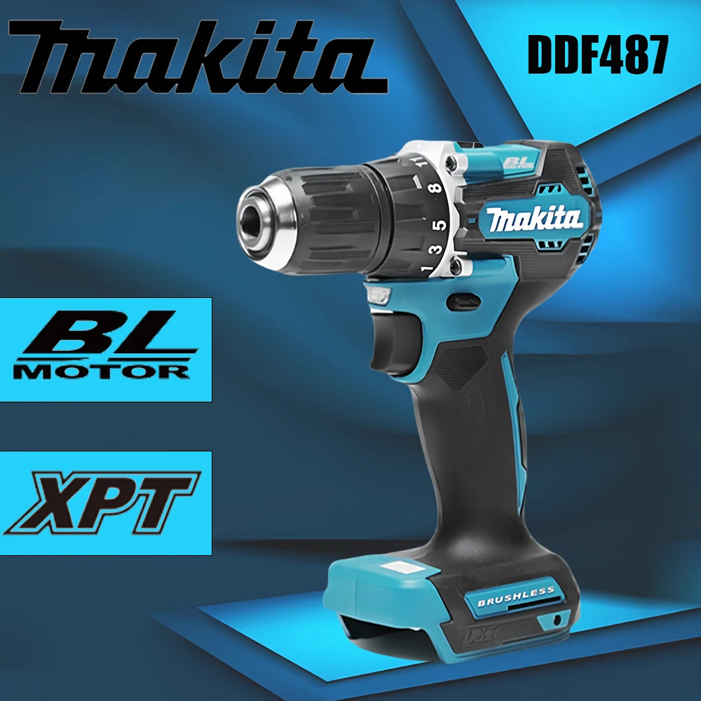 

Makita DDF487 tools Drill 18V LXT Brushless Motor Compact Big Torque Lithium Battery Electric Screwdriver Cordless Power Tool