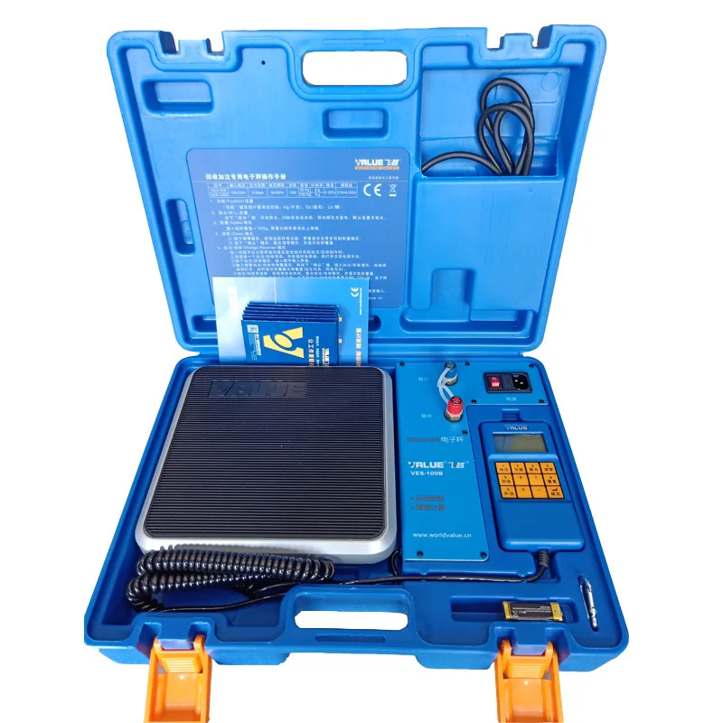 

Cheap VES-50A/100B Manual Refrigerant Recovery Electronic Balance High-Precision Metal Freon Quantitative Filling Electronic S