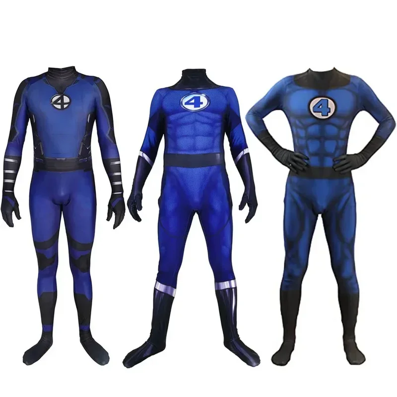 RT01 فيلم الأربعة الرائعة السيد ماجيك تأثيري حلي الأزرق ارتداءها الإناث غير مرئية لعب الأدوار بذلة هالوين * JK2