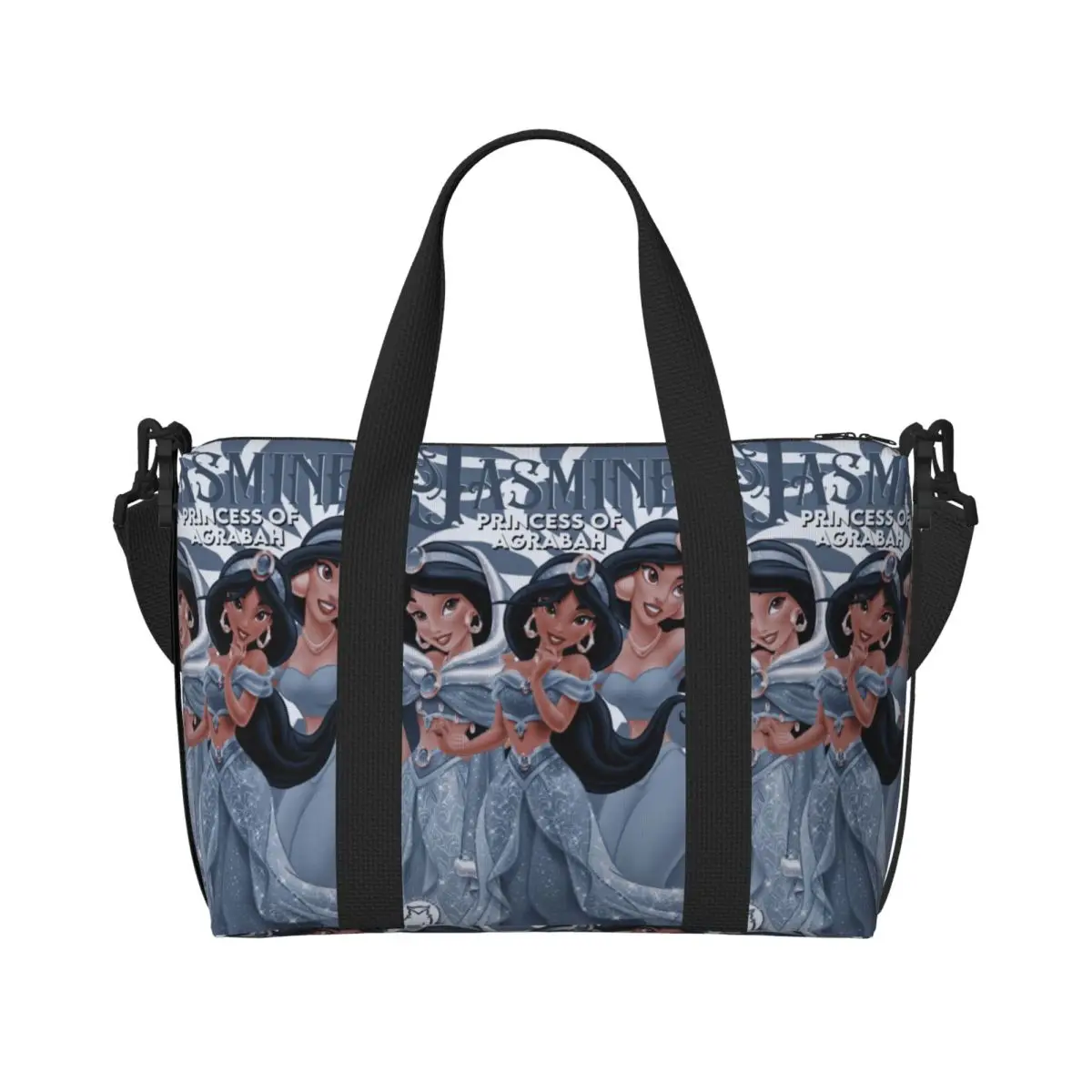 

Custom Cute Cartoon A-Aladdin Groceries Tote Shopping Bag Women Big Capacity Gym Beach Travel Bags