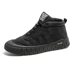 Autumn and winter fashion new mid-high top fashion casual sports cotton and velvet shoes and sneakers mens shoes