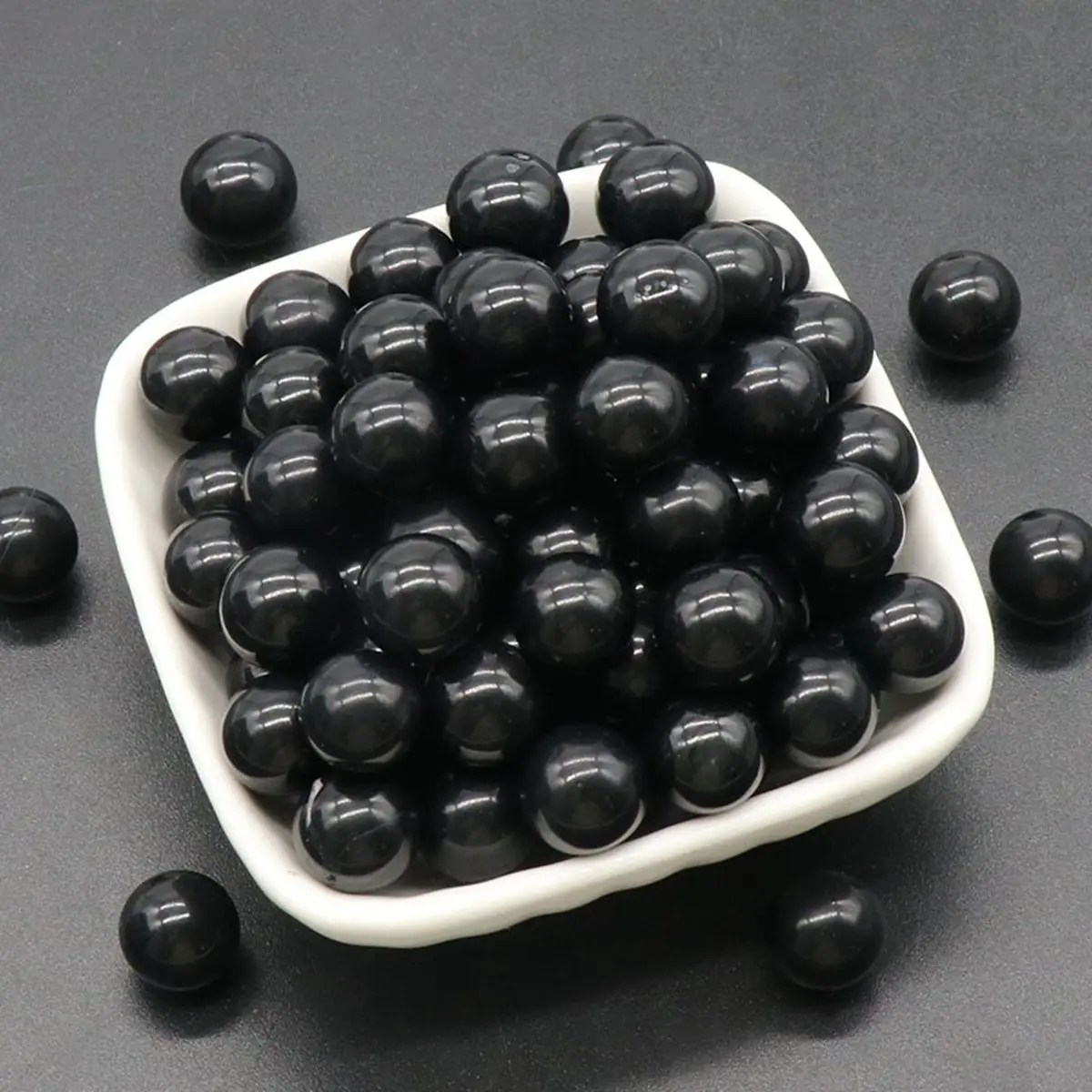 12MM Black Onyx Round Beads for DIY Making Jewelry NO-Drilled Hole Loose Healing Energy Natural Cute Stone Crystal Sphere Balls