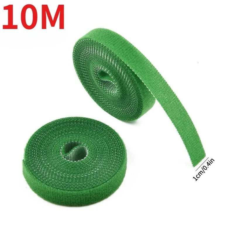 10m Green Garden Twine Plant Ties Nylon Plant Bandage Garden Hook Loop Bamboo Cane Wrap Support Garden Accessories Yunliwei