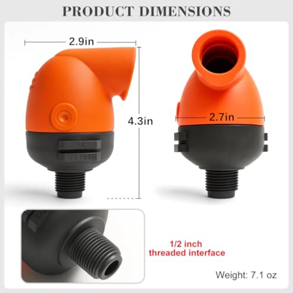 Automatic Air Vent Valve 12 Inch NPT Thread Suitable for Water Tanks and Water Storage with Dual Venting Ports