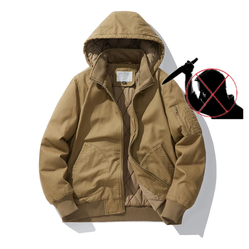 

Одежда с защитой от порезов для самообороны, устойчивая к ножему, мужская куртка с защитой от атак, тактическая куртка для гражданского использования, защищенные от порезов пальто