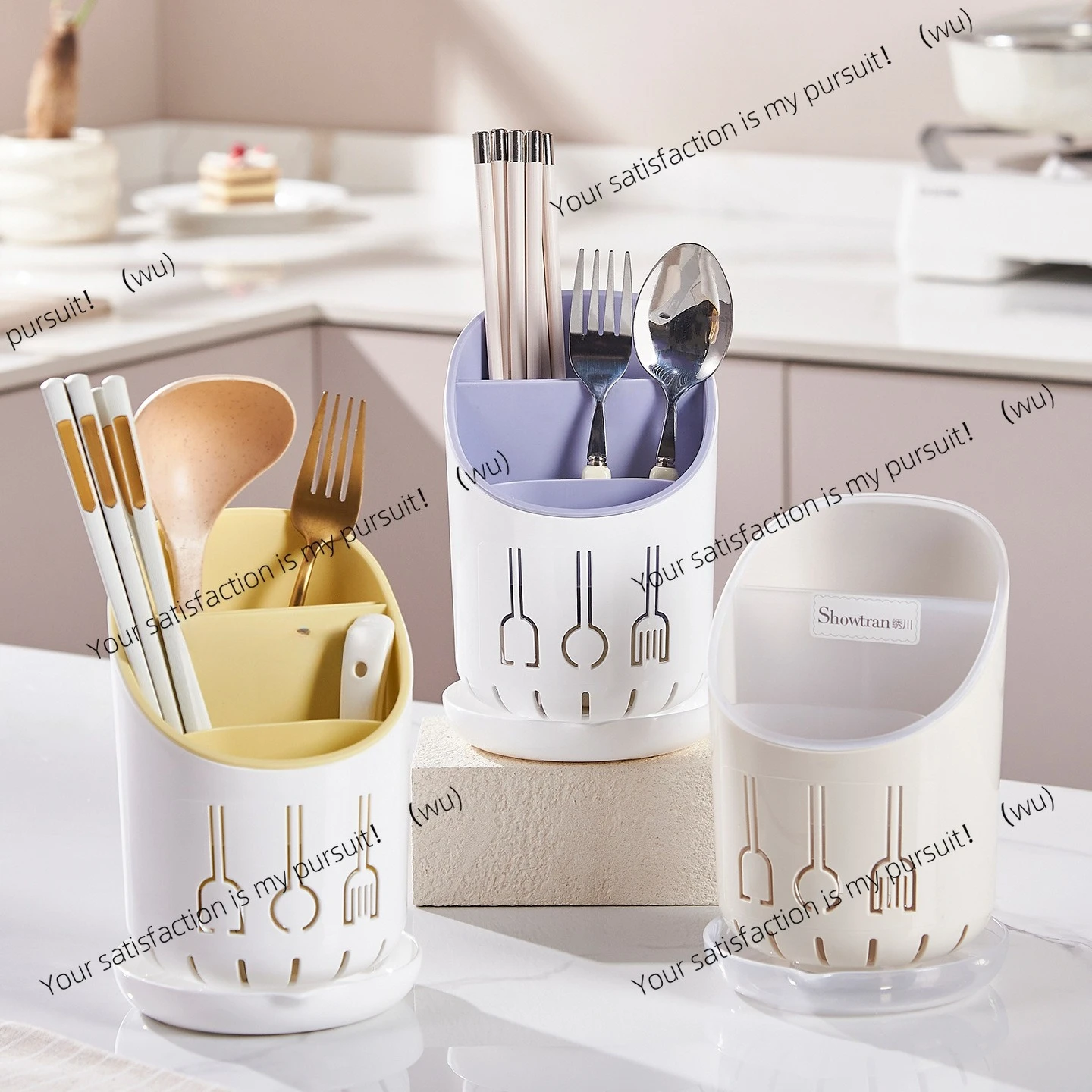 Chopstick Plastic Creative Drainer Chopstick Holder Rack Chopstick Cage Spoon Dinner Knife Kitchen Countertop Multifunctional
