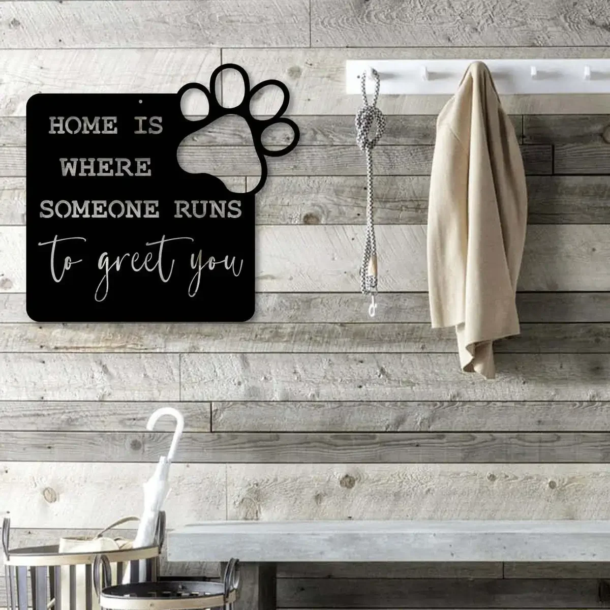 

Home is a place where someone comes to greet you, metal wall decorations, and crafts for family and friends