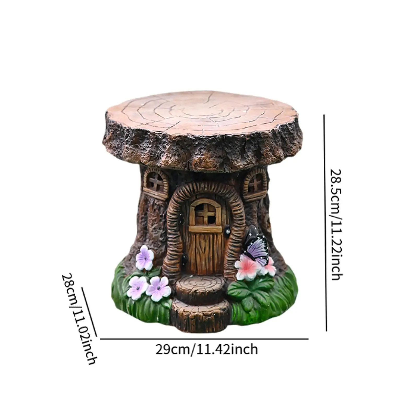 الراتنج شجرة الجذع البراز حديقة زخرفة اليدوية مانعة لتسرب الماء متعددة الأغراض #6