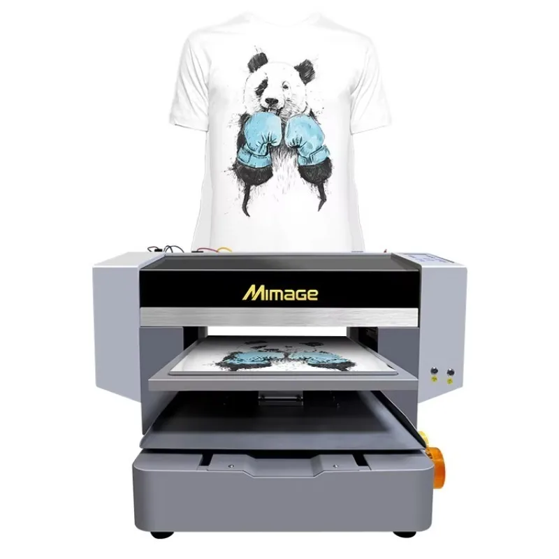 【Bestselling】Mimage A3 DTG Printer Textile T-shirt Printing Machine With XP600 I3200A1 I1600 Head CMYK W Garment Hoodies