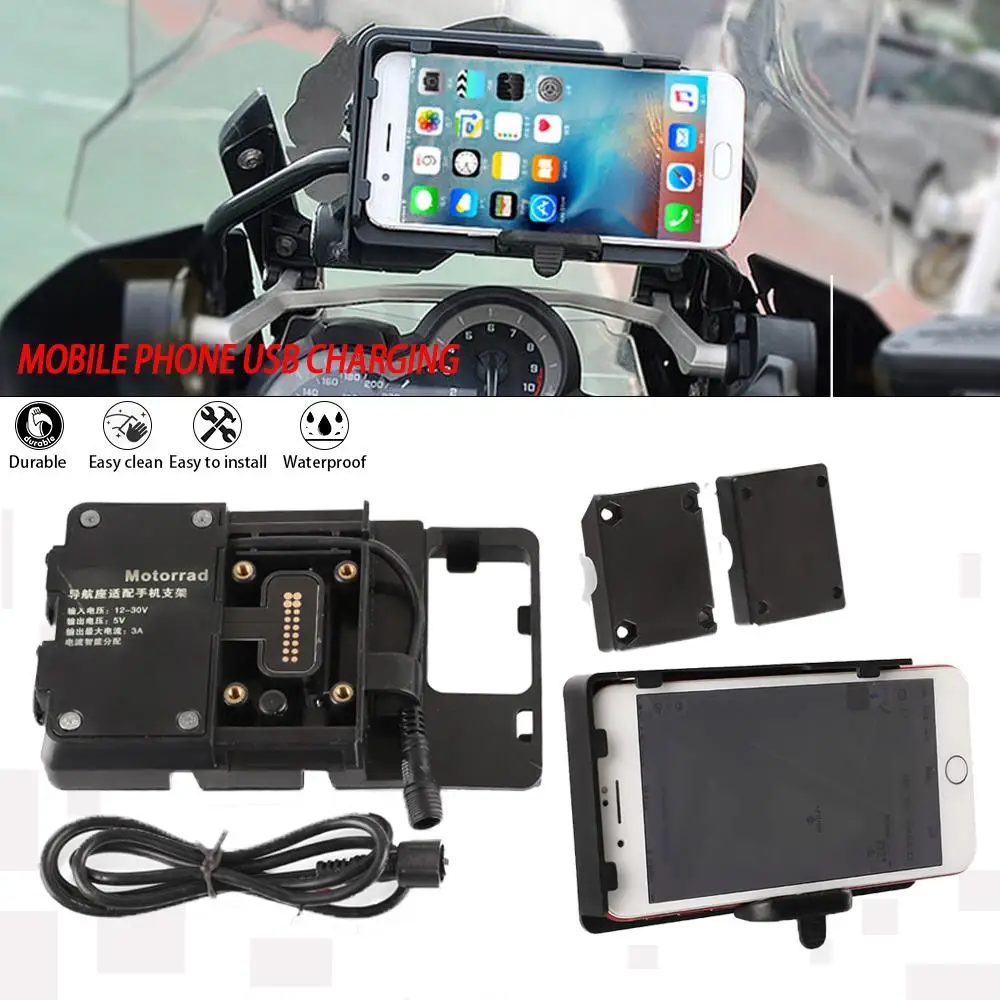 

For BMW R1250GS ADV R1200GS F850GS F750GS F700GS F800GS Wireless Charger USB Navigation Mobile Phone Holder F900XR F900R S1000XR