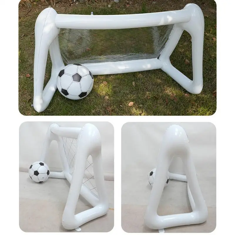 هدف كرة القدم، شبكة كرة قدم قابلة للنفخ، معدات تدريب محمولة مع كرة وأوتاد أرضية، ألعاب رياضية تفاعلية #2