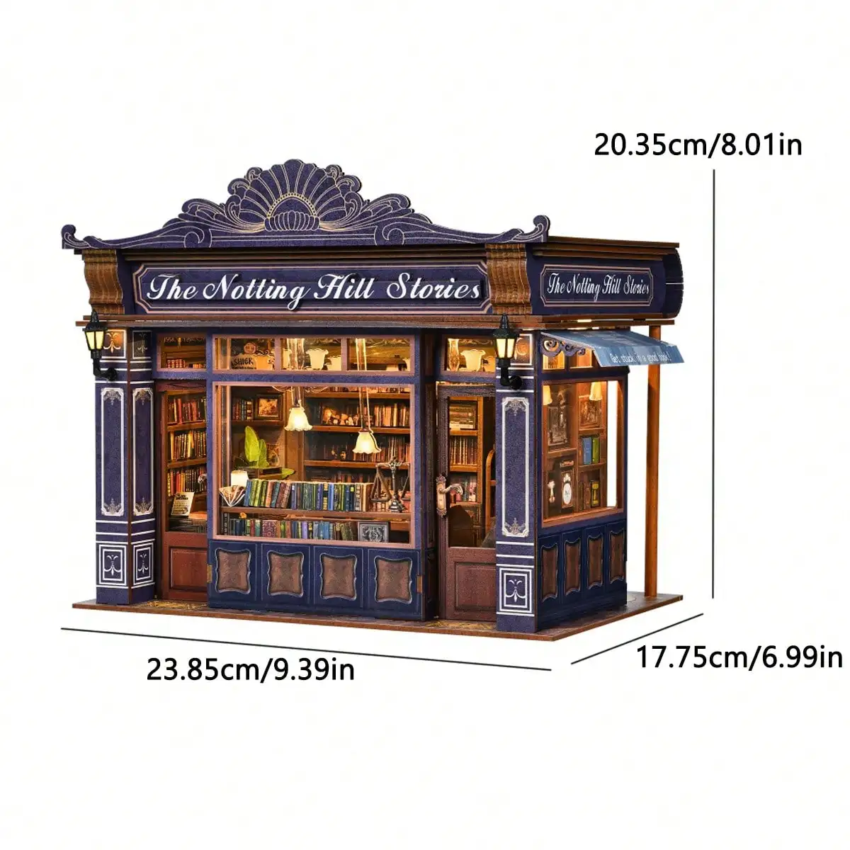 Bookstore assembly building, book models, decorations, mini tool kits, 3D puzzle wooden DIY handmade toy sets, birthday gifts