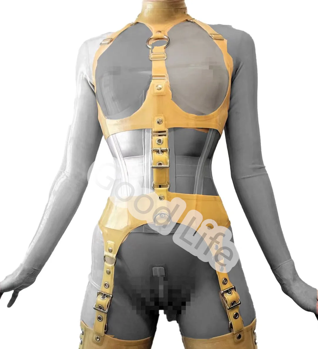 

Handmade Sexy 1.0mm Thick Latex Corset Waist Trainer Natural Latex Harness For Woman