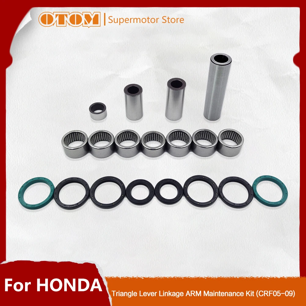 OTOM Motorcycle Linkage ARM Triangle Lever Accessories Bearing Oil Seal Bushing For HONDA CR125 CR250 CRF250R CRF450R/X 05-09