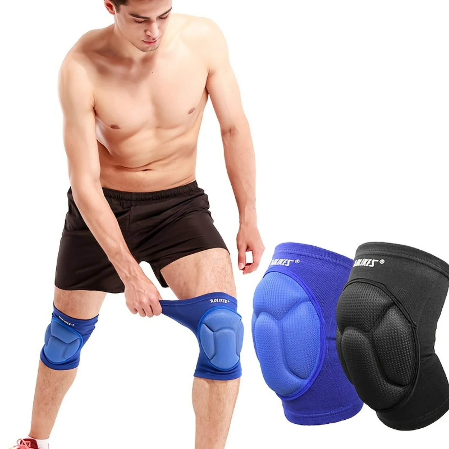 

1Pair Thickened Football Volleyball Extreme Sports Ski Knee Pads, Fitness Knee Support Cycling Knee Protector