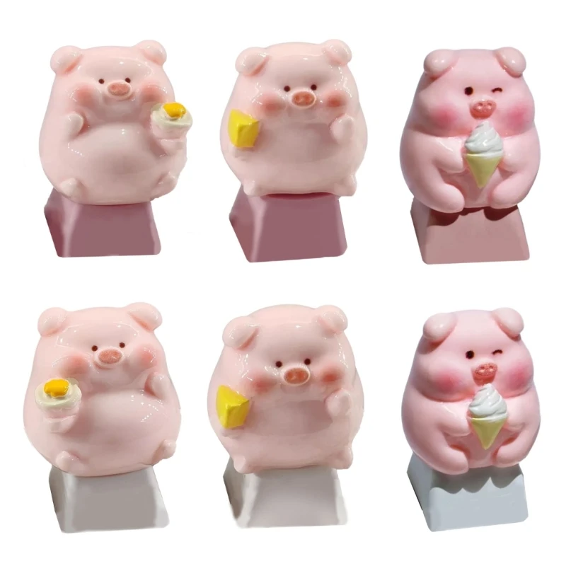 B95C Unique Pink Pig Keycap Replace For Crossed Stem Keyboards Layout Keycap