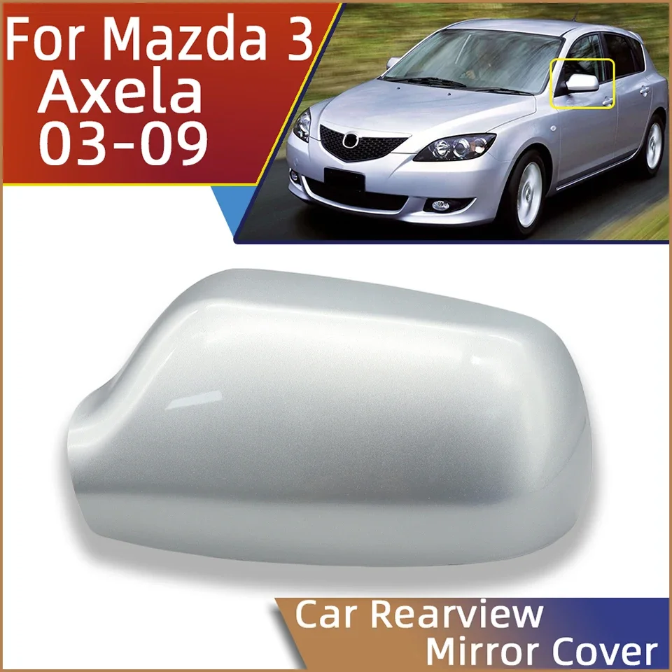 Car Door Rearview Mirror Cover Housing Shell For Mazda 3 Axela BK 2003 2004 2005 2006 2007 2008 2009 Wing Side Mirror Lid Cap