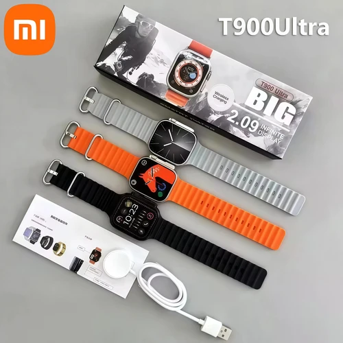 Imagen 2 del producto XIAOMI T900 Ultra reloj inteligente para hombre 49mm serie 9 pantalla AMOLED NFC brújula impermeable para Apple Watch IWO Ultra 9 venta al por mayor nuevo