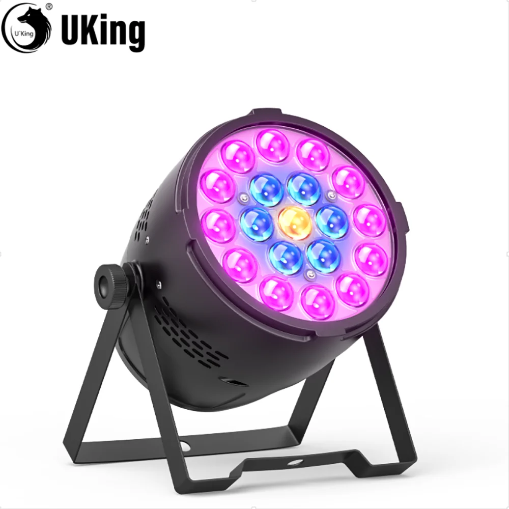 uking stage luzes par com rgb led dj luzes do palco focus dye lampadas controle dmx512 para festa de casamento clube natal 19x15w 4in 1 01