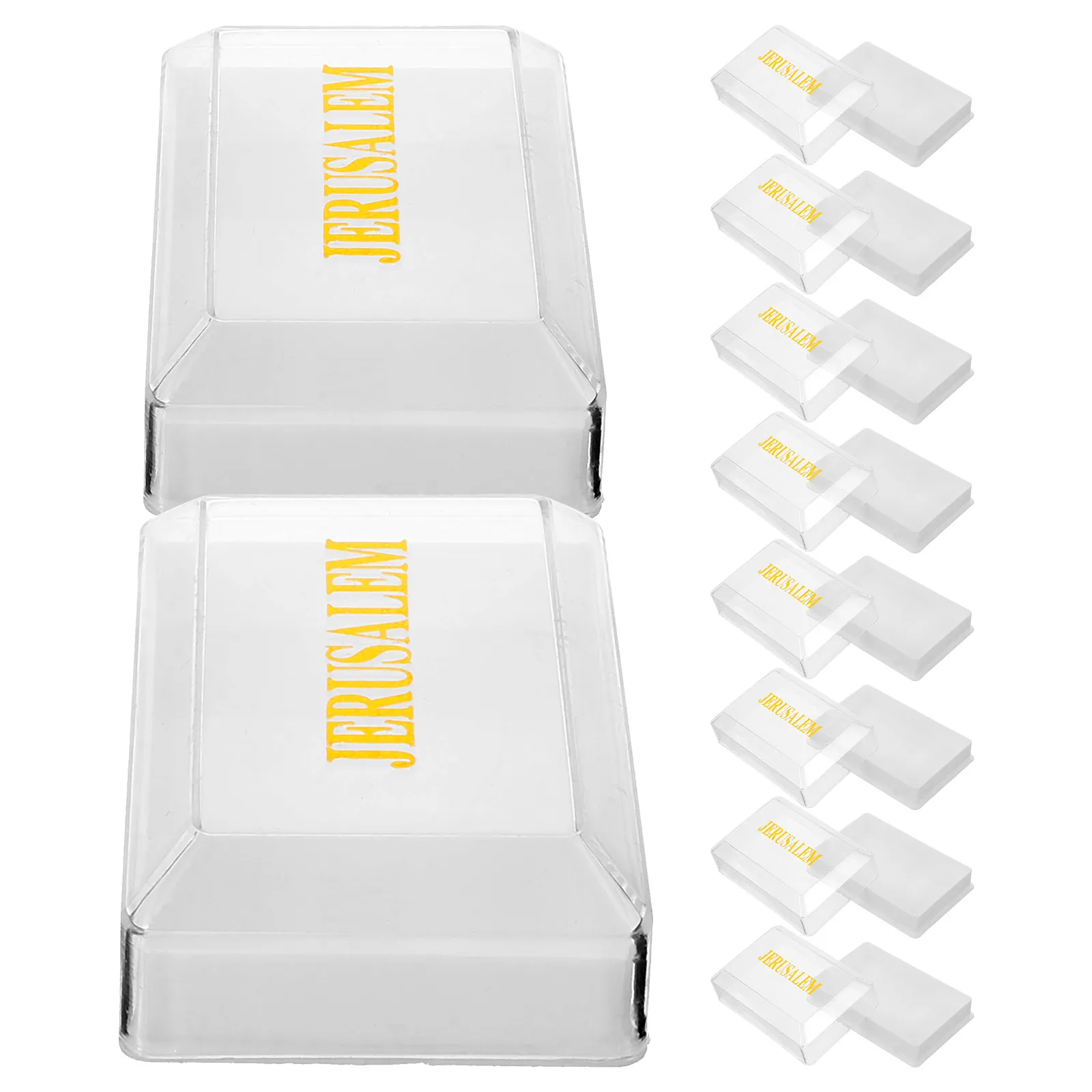 

10 шт., матовая пластиковая коробка, небольшой футляр для хранения ювелирных изделий, четки, кольца, винтажный брелок, подарочная коробка, портативный католический органайзер