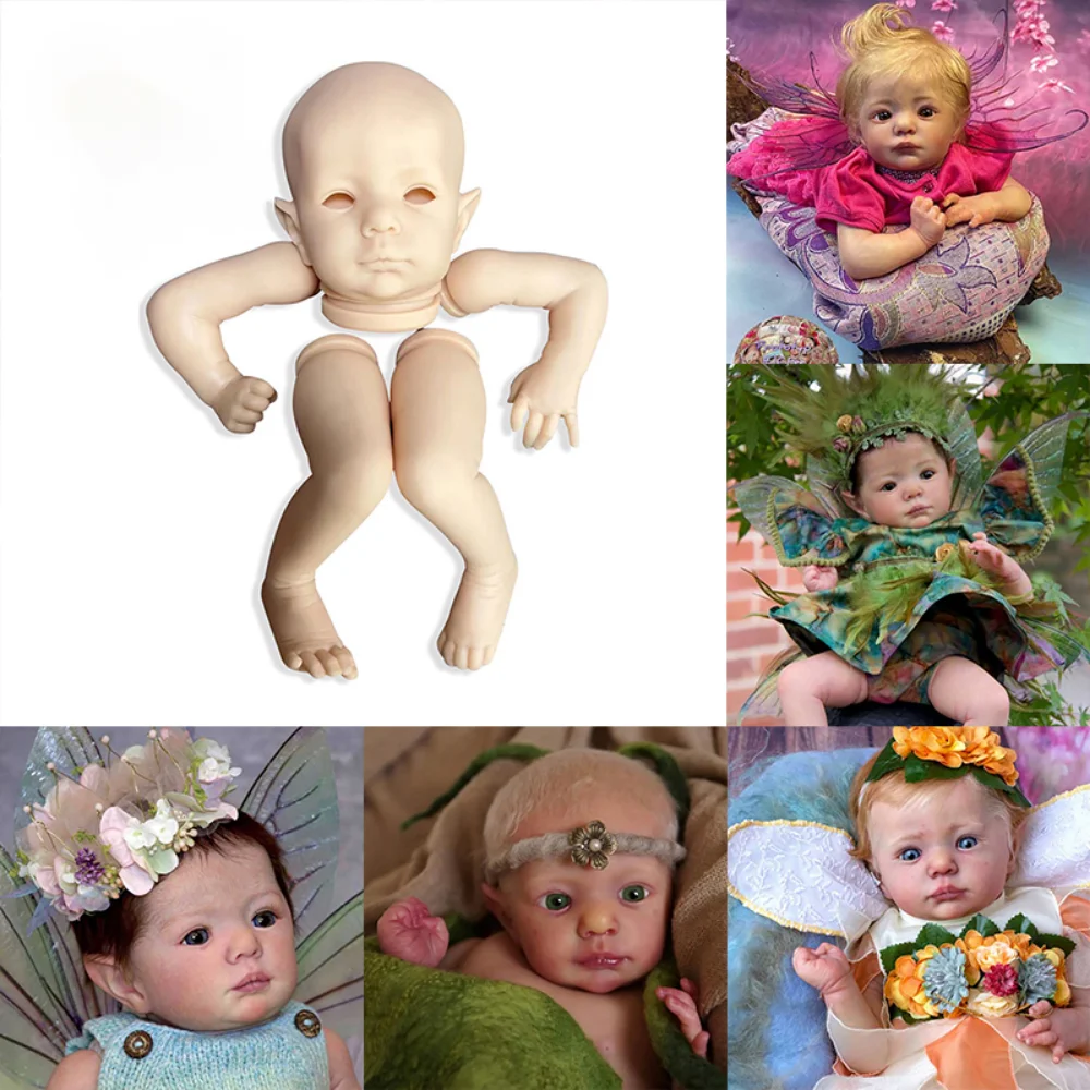 20inches Bebe Reborn Doll Kit ELF-FEE Unfinished Unpainted Fair Elf Blank Doll Parts with Cloth body Handmade Doll Kit Reborn