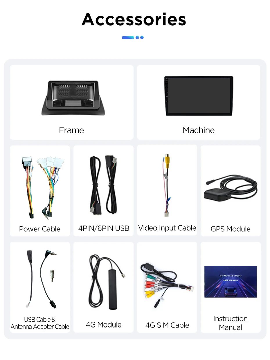 Junsun Autoradio für Renault Kangoo 2008 mit CarPlay, Android Auto, FM, RDS, DSP, BT, GPS-Navigation, Lenkradfernbedienung, HD IPS Touchscreen, Plug & Play Multimedia-Player, Freisprechfunktion, Original-Autostil-Haupteinheit – Detail 22