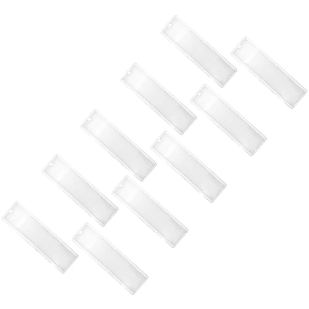 

10 Pcs Bookmark Mold Epoxy Molds Resin Silicone Ornament Silica Gel Craft Student Kit Mould