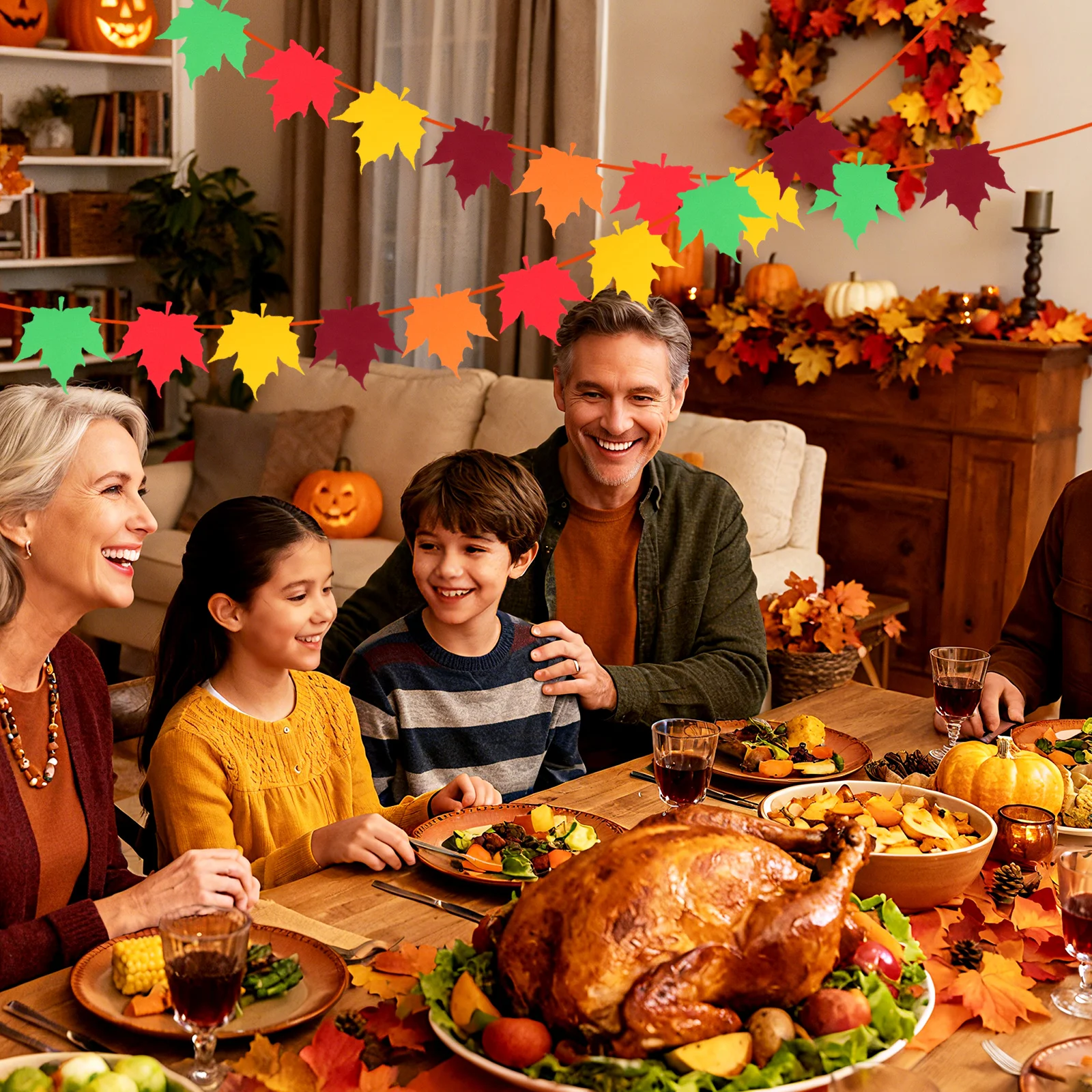 

50Pcs Fall Leaf Paper Cutouts Maple Leaf Bulletin Board Decorations DIY Paper Cutout Decor Autumn Classroom Party Wall Cutouts