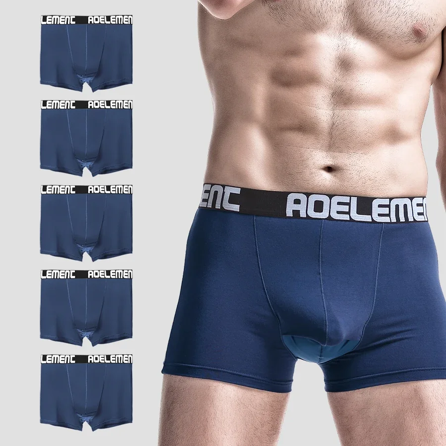 

5PCS Men's underwear bullets separate spermatic cord shorts pocket vein scrotum tocretestes sport boxer shorts