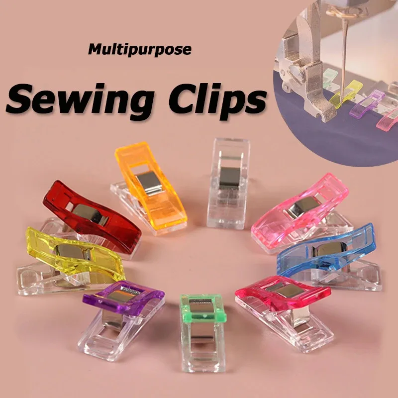30pcs/Sewing Clips Colorful Clips Multipurpose Plastic Craft Crocheting Knitting Safety Clothing Clips Color Binding Clips Paper