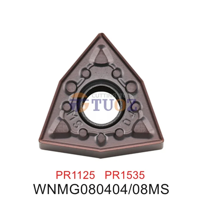 

WNMG080404MS PR1125 PR1535 100% Original WNMG080408-MS Carbide Inserts WNMG 080404 080408 MS 0804 CNC Turning Tools Lathe Cutter