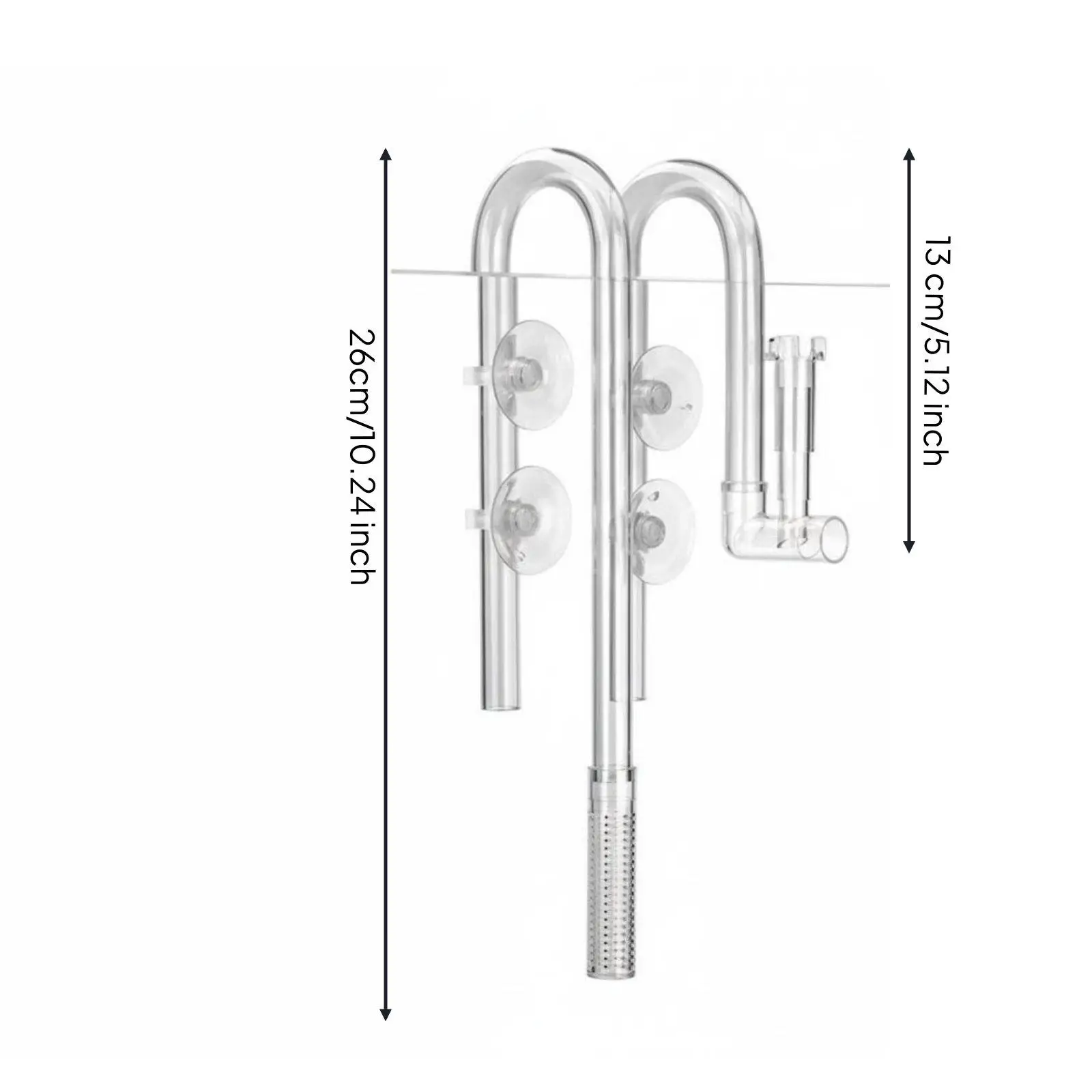 Aquarium Fitting Surface Skimmer Pipe Easy Clean Inflow Outflow Set High Current Design Fish Tank Water Skimmer Kit for