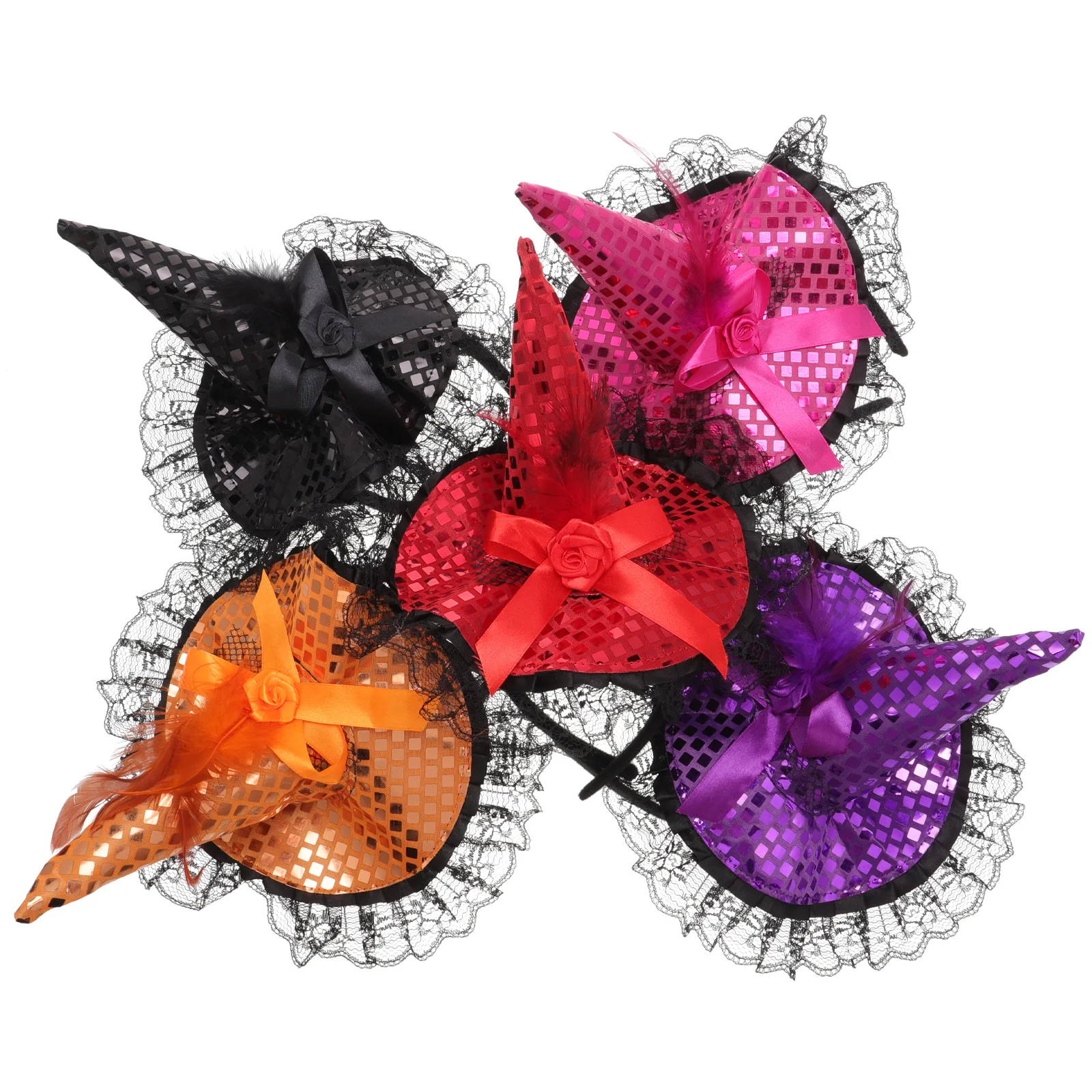 5 Pcs Halloween Headband Prom Fancy Balls Decor Chic Witch Hairband Kids Wear Miss