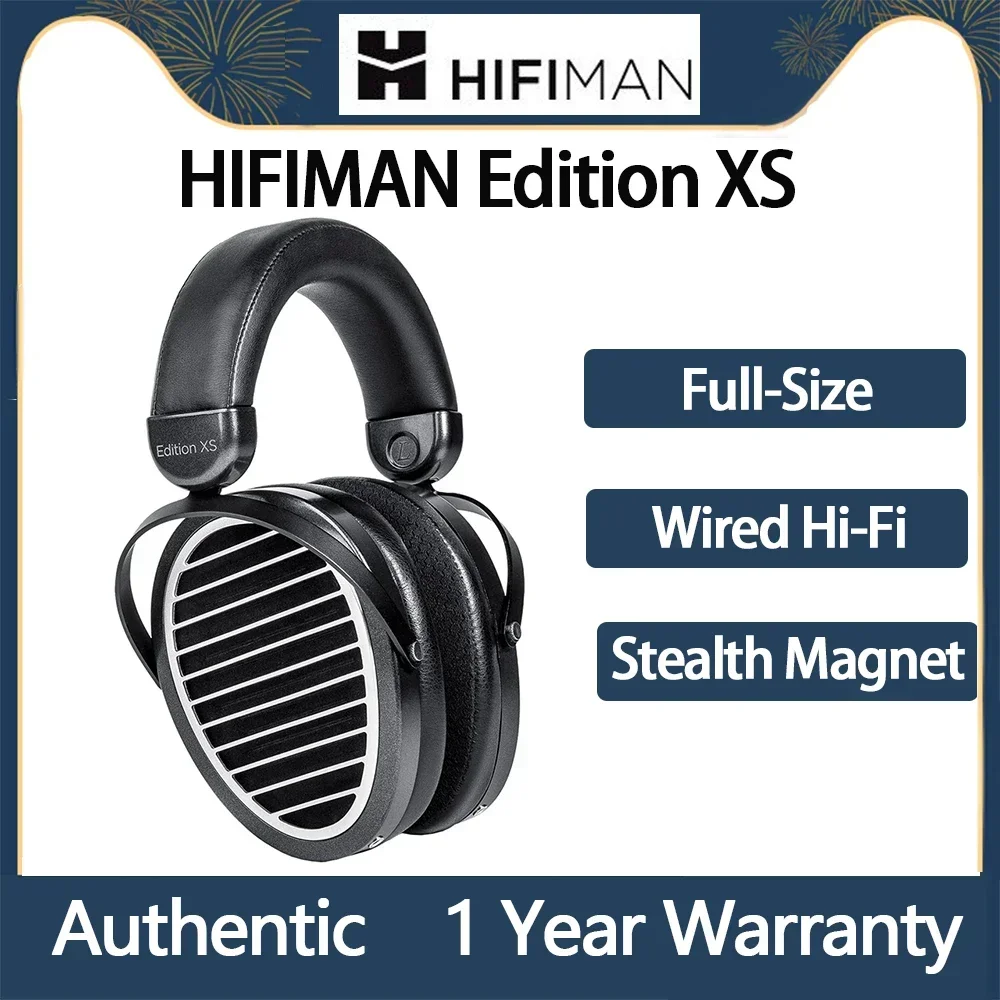 HIFIMAN Edition XS Full-Size Over-Ear Open-Back Planar Magnetic Hi-Fi Headphones with Stealth Magnets Design Adjustable Headband