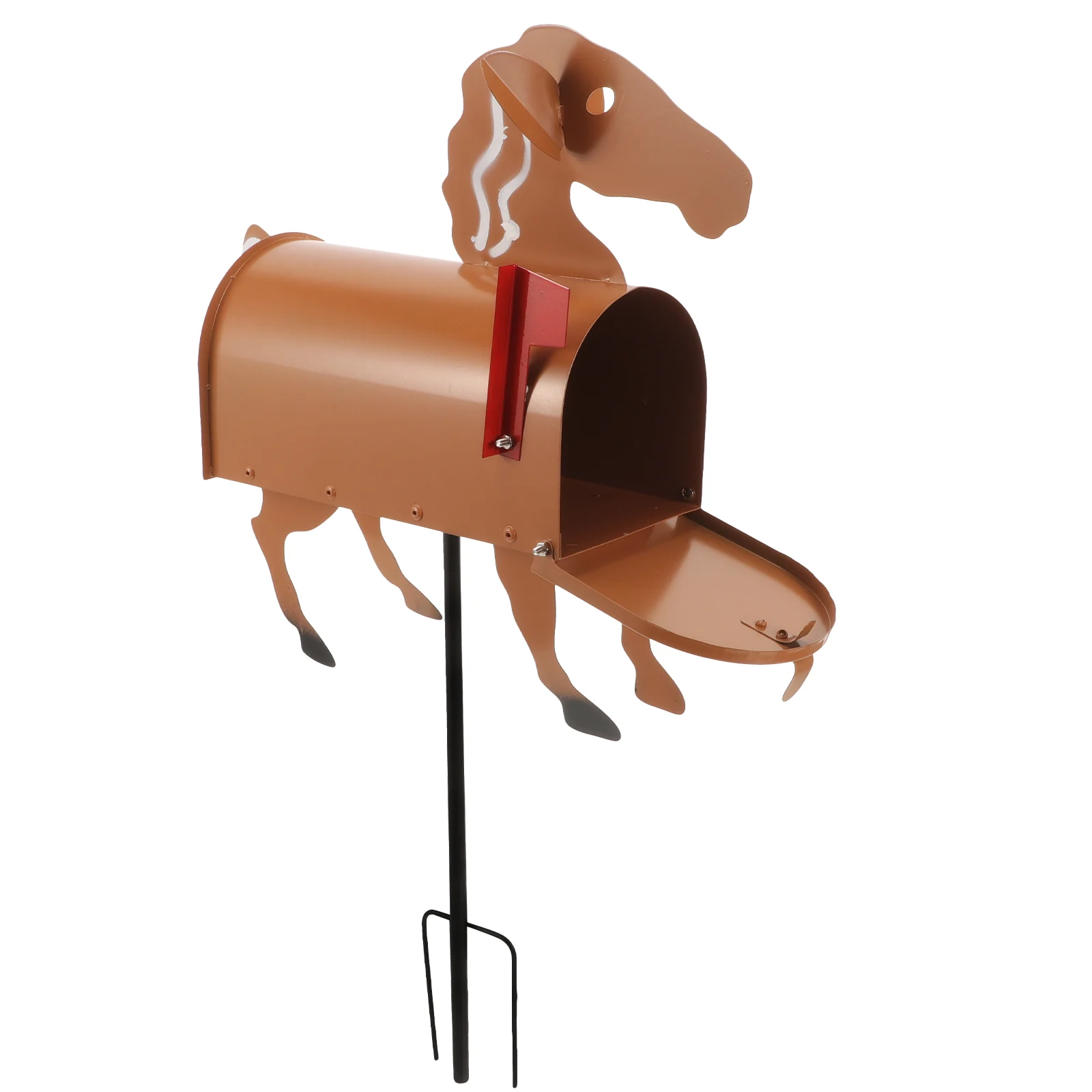 Iron Mailbox Garden Horse Shape Farmhouse Organizer Household Letter Ground