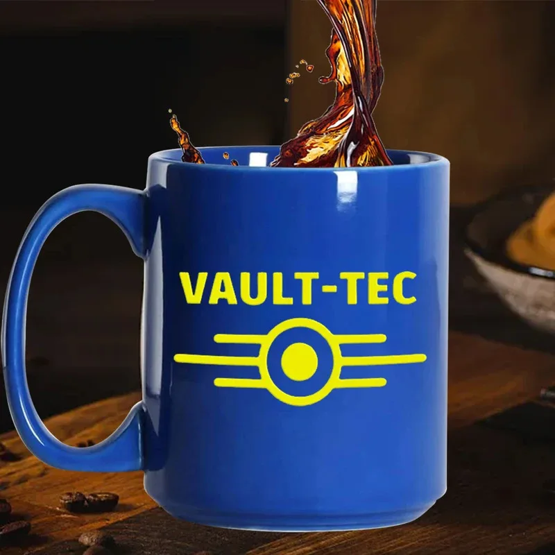 

TOPLIVING 11oz Vault-Tec Microwave & Dishwasher Safe Ceramic Latte Cup Simple Afternoon Mug for Coffee Tea M