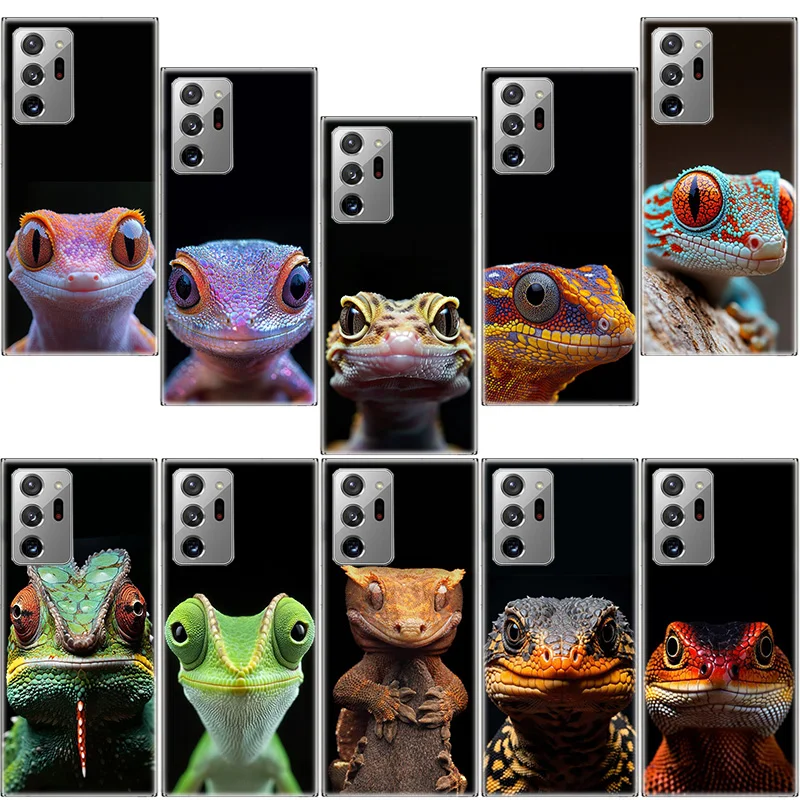 

Lizards and Geckos Have Big Eyes Phone Case For Samsung Galaxy S25 Edge S24 S23 FE S22 S26 Ultra S21 S20 S10 Plus Capa Soft