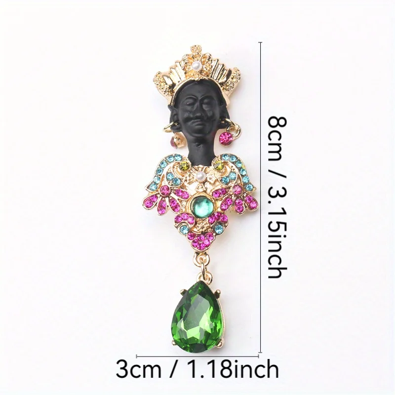 New Vintage Baroque Palazzo-style Enameled Blazer Brooches for Men and Women