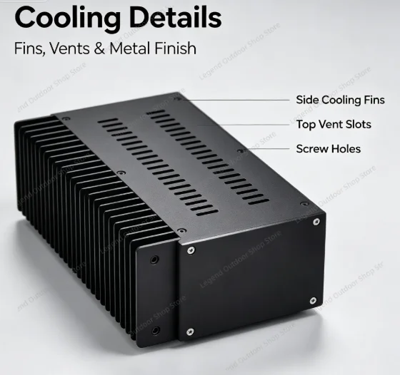 Full Aluminum Single-Side Heatsink Chassis BZ1809 Separate Amplifier Enclosure 120x84x300mm