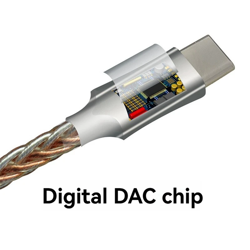 ประเภท C ถึง 3.5 มม.Hifi DAC อะแดปเตอร์หูฟัง USB C ถอดรหัสเสียง AMP อะแดปเตอร์ CB1200AU การ์ดเสียงตัวถอดรหัสดิจิตอล