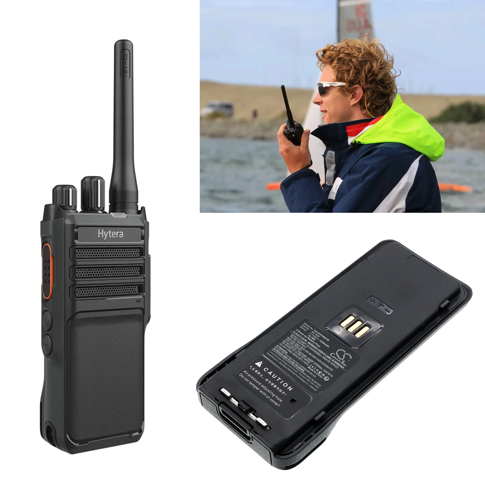 

CameronSino 7.70V 2350mAh / 18.1Wh Two-Way Radio Battery BL1508 BL2301-Ex for Hytera HP500 HP505 HP560 HP565