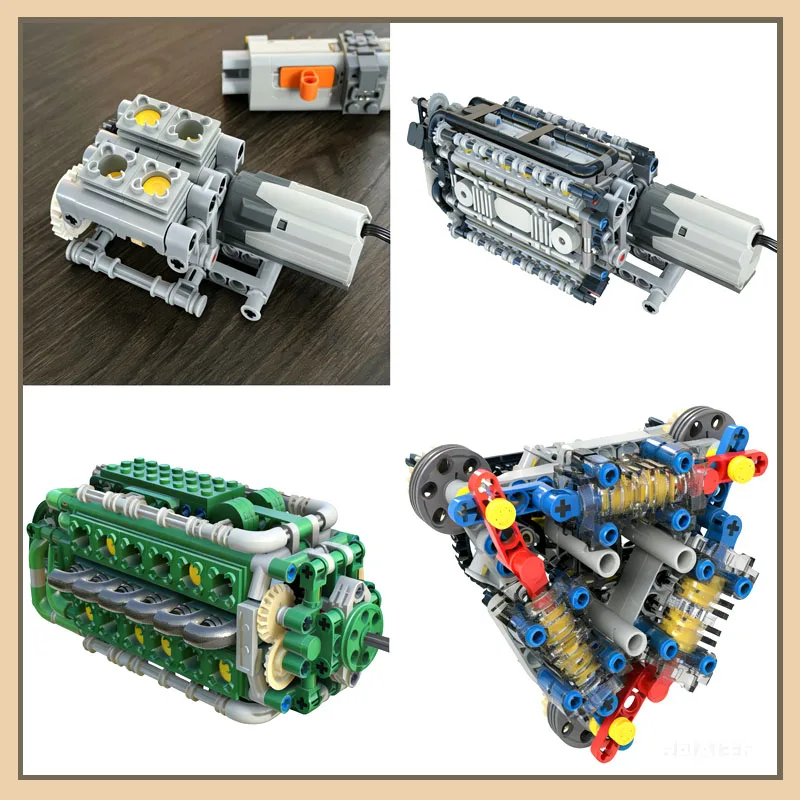 

Engine Model Building Bricks Kit, Diy Assembly Mechanical Set For Collection And Desktop Decoration