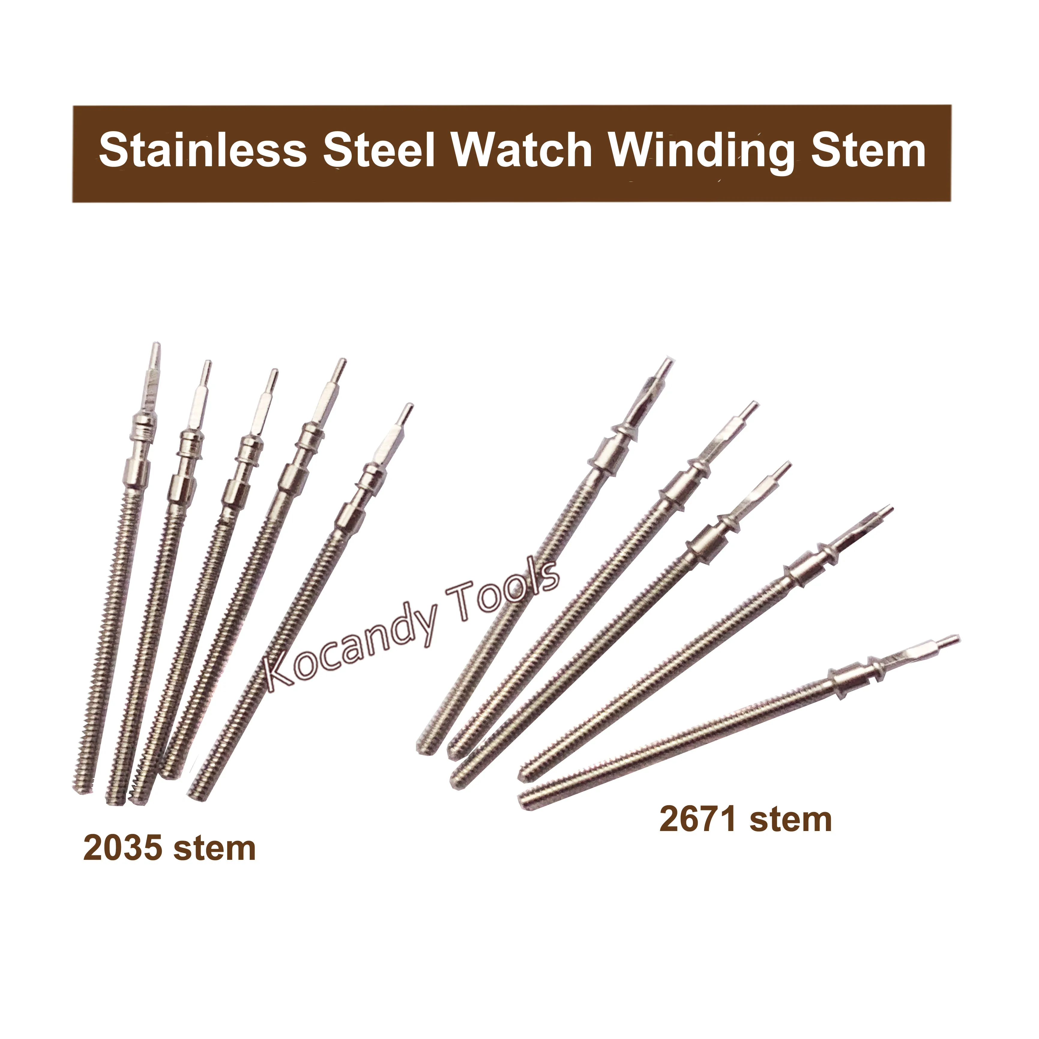 10 Types Watch Extension Rod Bar Watch Winding Stem Extender for 2035 2671 Movement Watch Crowns Stems Tube Watch Repair Tool