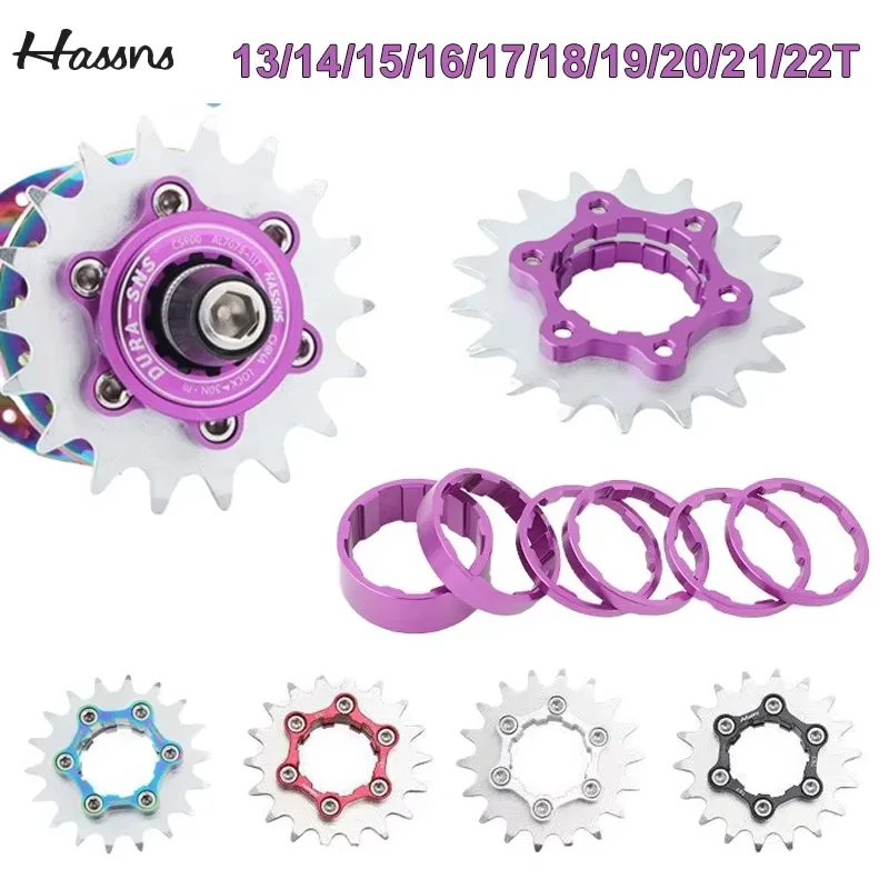HASSNS single speed conversion kit 13t 14t 15t 16t 17t 18t 19t 20t 21t 22t for dirt jump hub hg base k7 Single Speed Cassette