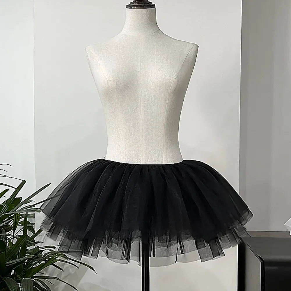 

Простая нерегулярная многослойная нижняя юбка из мягкого тюля диаметром 28 см, ультра короткая пышная юбка-комбинация, аксессуар для нижней юбки