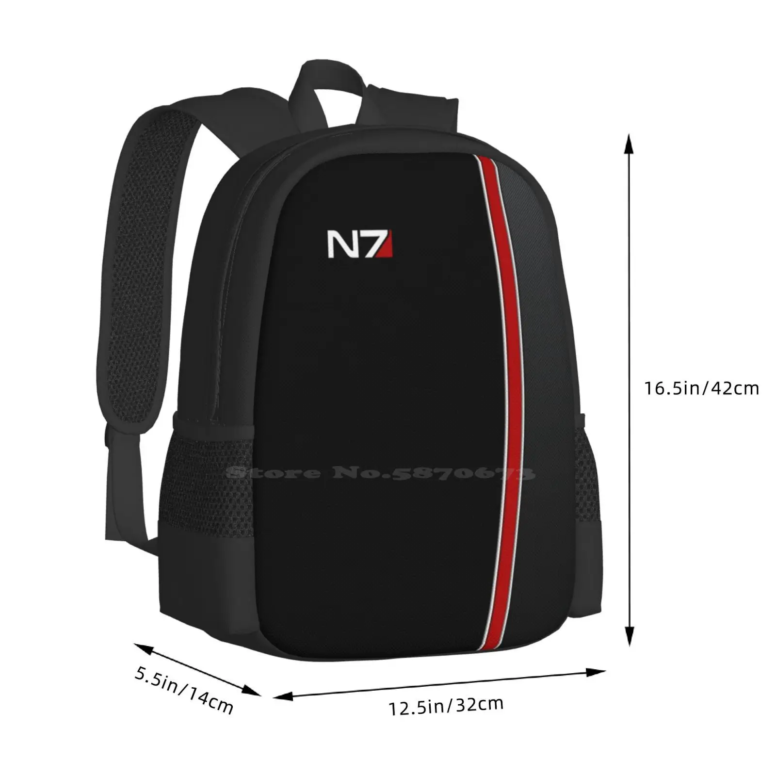 N7 Mass Effect Emblem! Hot Sale Backpack Fashion Bags N7 Masseffect Commandershepard Femaleshep Bioware Eagames Garrus Tali